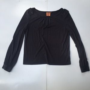 ☀️Tory Burch Navy Long Sleeve Blouse Top Small